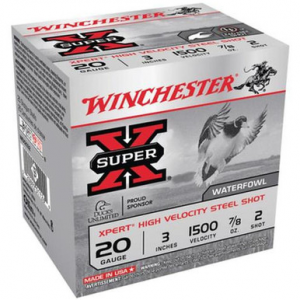 chester Xpert High Velocity 20 Gauge 3 7/8 Oz 2 Shot 25 Rounds Ammo