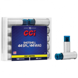 CCI Shotshell Ammunition 44 Special 140 Grains #9 Shot 10 Rounds
