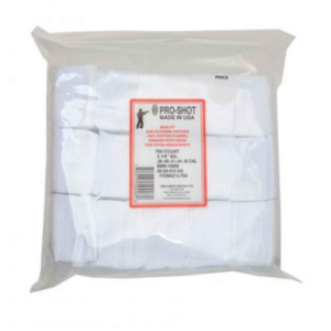 Pro-Shot Cleaning Cotton Patches 38-45cal 20-410ga 2.25" 750ct, 21/4-750