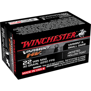 Winchester S22M2 Varmint HV 22WMR 30 GR JHP 50 Rounds