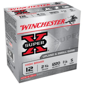 Winchester X12P5 SuperX HB 12 Gauge 2.75 1 1/4 Oz 5 Shot 25 Rounds chester X12P5 SuperX HB 12 Gauge 2.75 1 1/4 Oz 5 Shot 25 Rounds Ammo