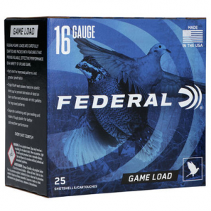 eral H16075 GameShok Upland 16 Gauge 2.75 1 Oz 7.5 Shot 25 Rounds Ammo