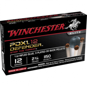 chester S12PDX1 Defender 12 Gauge 2.75 Slug Buckshot Combo 10 Rounds Ammo