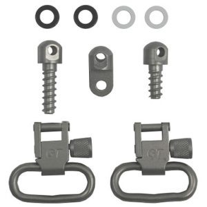 Grovtec Sling Swivel Set Number 3 Sling Swivel Studs 1" Steel Satin Nickel