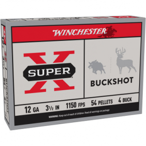 chester XB12L4 SuperX 12 Gauge 3.5 54 Pellets #4 Buck 5 Rounds Ammo