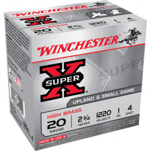 chester X204 Super-X HB 20 Gauge 2.75 1 Oz 4 Shot 25 Rounds Ammo