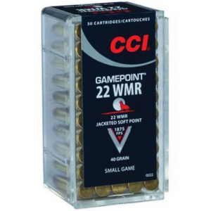 CCI 0022 Small Game GP 22 WMR 40 GR JSP 50 Rounds