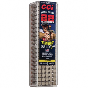  Stinger 22 Plinkster Special Edition Stangers 22 LR 32GR Plated Lead HP 100 Rounds Ammo