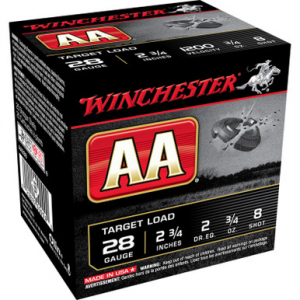 chester AA288 AA Target 28 Gauge 2.75 3/4 Oz 8 Shot 25 Rounds Ammo