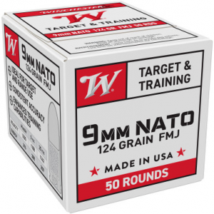 chester USA 9mm NATO 124 Grain Full Metal Jacket 50 Rnd Ammo