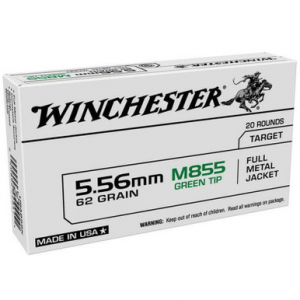 chester M855 5.56 62GR Green Tip Full Metal Jacket 20 Rounds Ammo