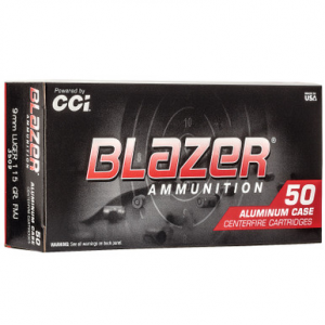  Blazer 9mm Aluminum 115GR FMJ 50 Rounds Ammo