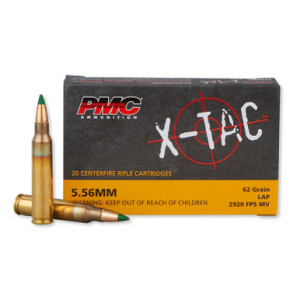 X-Tac Rifle Ammunition 5.56mm 62GR Green Tip 20 Rounds Ammo