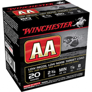 chester AA20FL8 AA LR LN 20 Gauge 2.75 7/8 Oz 8 Shot 25 Rounds Ammo