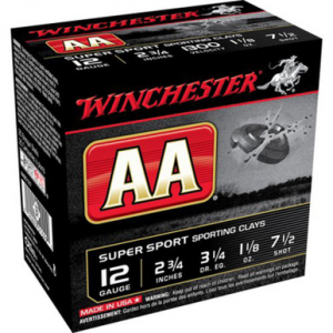 chester AASC127 AA SS 12 Gauge 2.75 1 1/8 Oz 7.5 Shot 25 Rounds Ammo