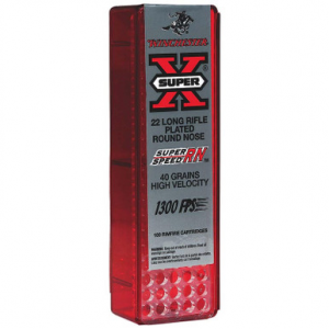 chester X22LRSS1 SuperX 22LR 40 GR LRN 100 Rounds Ammo