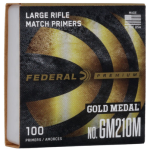 FEDERAL GM210M GM LARGE RIFLE PRIMER 100 CT.