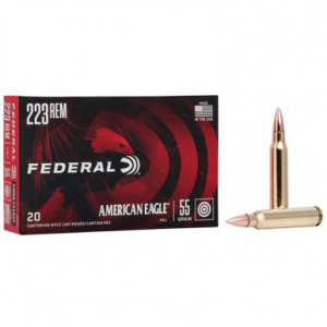 eral AE223 American Eagle 223/5.56 NATO 55 GR FMJ BT 20 Rounds Ammo