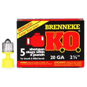 nneke SL-202KO K.O. Rifled Slug 20 Gauge 2.75 3/4 Oz 5 Rounds Ammo