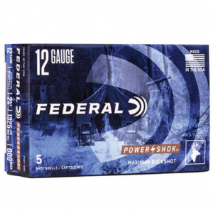 Federal F12700 Power-Shok 12 Gauge 2.75" 9 Pellets 00 Shot 5 Rounds