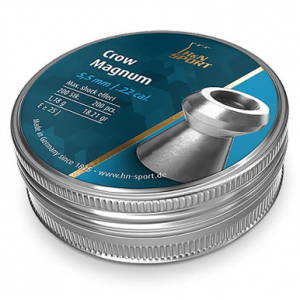 H & N Crow Magnum Air Gun Pellets 22 Cal 18.21 Gr Hollow Point Tin of 200