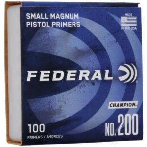 FEDERAL 200 SMALL MAGNUM PISTOL PRIMER 100 CT.
