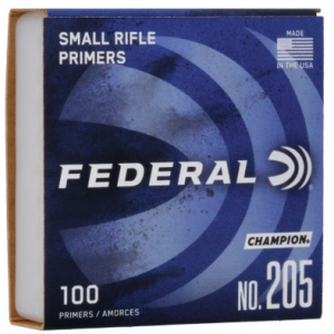 FEDERAL 205 SMALL RIFLE PRIMER 100 CT.