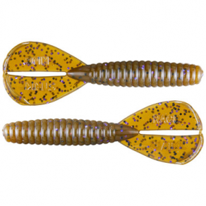 Strike King Rage Twin Tail Menace Grub 8pk Green Pumpkin Pearl