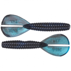 Strike King Rage Twin Tail Menace Grub 8pk Black Blue Swirl