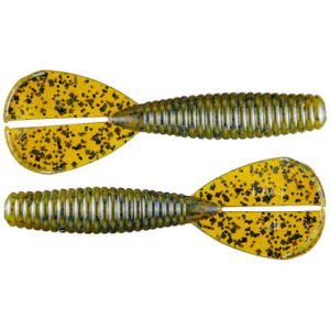 Strike King Rage Twin Tail Menace Grub 8pk Green Pumpkin