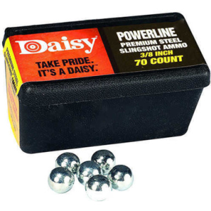 Daisy 988183-446 Powerline Premium Steel Slingshot Ammo 3/8", 70ct