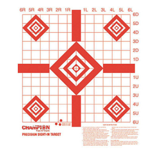 Champion Redfield Style Precision Sight In Target 16"x15.75" 10 Pack, 47388