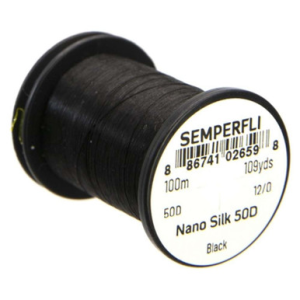 Semperfli Nano Silk 50D 12/0 Black Spool