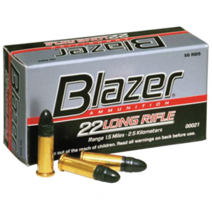  0021 Blazer High Velocity 22LR 40 GR LRN 50 Rounds Ammo