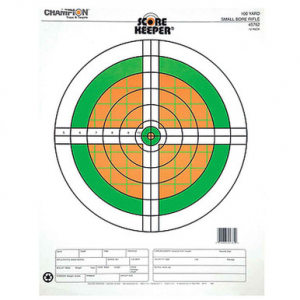 Champion Scorekeeper 100 Yd Small Bore Paper Target Orange/Green 12Pk 45762