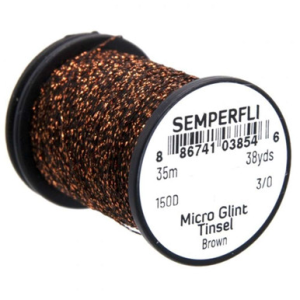 Semperfli Micro Glint Nymph Tinsel Brown Spool