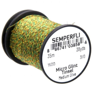 Semperfli Micro Glint Nymph Tinsel Medium Olive Spool