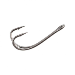 Gama EWG Dbl Frog Hooks Black 4/0 3pk