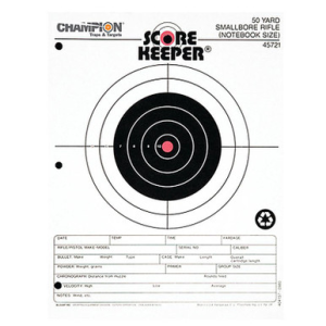Champion Scorekeeper 50 Yd Small Bore Paper Target Orange Bull 12Pk 45721