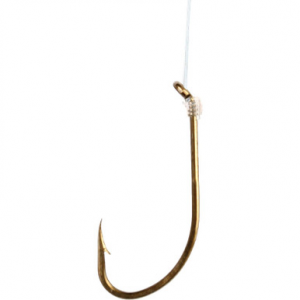 Eagle Claw Plain Short Shank Snelled Hook