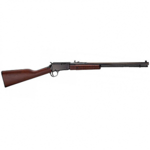 Henry Pump 22 Mag 20" Octagon Barrel Walnut Stock Blue Finish 12 Round