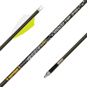 Gold Tip Pierce LRT Hunting Arrows 340 Spine 2" Vanes 6 Pack