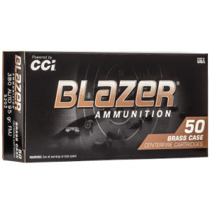  5202 Blazer Brass 380 ACP 95 GR FMJ 50 Rounds Ammo