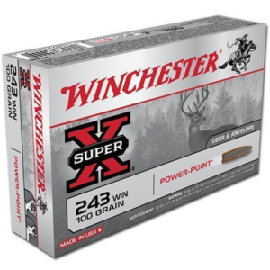 chester X2432 SuperX 243 100 GR Power Point 20 Rounds Ammo