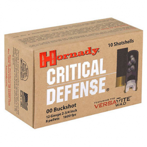nady 86240 Critical Defense 12 Gauge 2.75 8 Pellets 00 Buck 10 Rounds Ammo