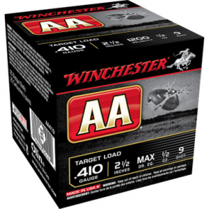 chester AA419 AA 410 Gauge 2.5 1/2 Oz 9 Shot 25 Rounds Ammo
