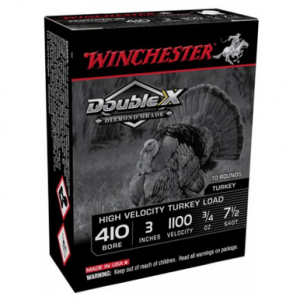 chester DoubleX 410 Gauge 3 3/4 Oz #7.5 Shot Highe Velocity Turkey Load 10 Rounds Ammo