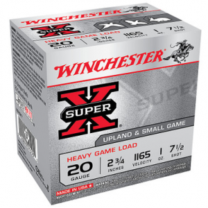 chester XU20H7 SuperX Game Load 20 Gauge 2.75 1 Oz 7.5 Shot 25 Rounds Ammo