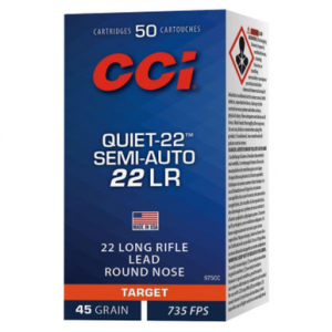  975CC Target Plinking Quiet22 22LR 45 GR LRN 50 Rounds Ammo