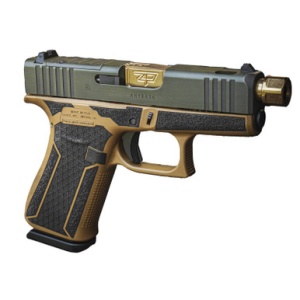 Glock 43x MOS "Happy Little Trees" FDE / Black 9mm 3.4" Threaded Barrel 10 Rounds